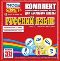 Динамические раздаточные пособия. Русский язык (веера). Читаем по слогам (слоги из двух букв). Конструируем слова (слоги из двух и трех букв). - fgospostavki.ru - Хабаровск