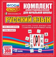 Динамические раздаточные пособия. Русский язык (комплект демонстрационных материалов). Касса букв, слогов, звуковых схем с набором интерактивных таблиц. - fgospostavki.ru - Хабаровск