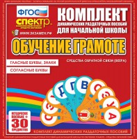 Динамические раздаточные пособия. Обучение грамоте (веера). Гласные буквы, знаки, согласные буквы. - fgospostavki.ru - Хабаровск