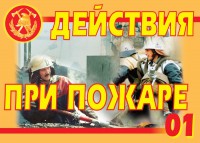 Комплект плакатов "Действия при пожаре" - fgospostavki.ru - Хабаровск