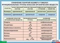 Таблица. Сравнение понятий изомер и гомолог. Функциональные группы классов органических веществ. - fgospostavki.ru - Хабаровск