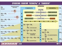 Таблица демонстрационная "Сравнение понятий изомер и гомолог" (винил 70x100) - fgospostavki.ru - Хабаровск