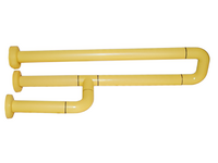 Поручень неоткидной трёхопорный с антибактериальным покрытием (желтый) - fgospostavki.ru - Хабаровск