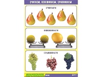Таблица демонстрационная "Считаем, взвешиваем, сравниваем" (винил 70x100) - fgospostavki.ru - Хабаровск