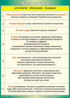 Таблица "Алгоритм описания реакции" (100х140 сантиметров, винил) - fgospostavki.ru - Хабаровск