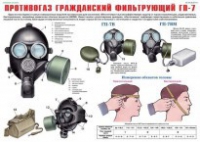Комплект плакатов "Средства защиты органов дыхания. Противогазы, респираторы" - fgospostavki.ru - Хабаровск