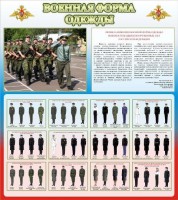 Стенд "Военная форма одежды (герб РФ) " - fgospostavki.ru - Хабаровск