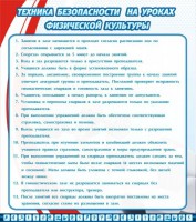 Стенд "Техника безопасности на уроках физкультуры" - fgospostavki.ru - Хабаровск