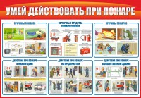 Стенд "Умей действовать при пожаре" - fgospostavki.ru - Хабаровск