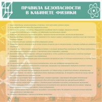 Стенд "Правила безопасности в кабинете физики" - fgospostavki.ru - Хабаровск