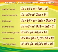 Стенд "Формулы сокращенного умножения" Вариант 3 - fgospostavki.ru - Хабаровск