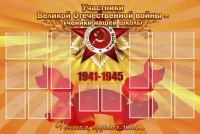 Стенд "Участники ВОВ - ученики нашей школы" - fgospostavki.ru - Хабаровск