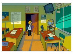 Магнитно-маркерный ситуационный плакат "Классная комната" с набором магнитных карточек + методические рекомендации (иностранный язык) - fgospostavki.ru - Хабаровск