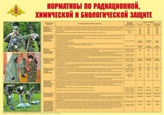 Плакат "Нормативы по радиационной, химической и биологической защите" - fgospostavki.ru - Хабаровск