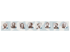 Стенд-лента "Выдающиеся ученые-физики" - fgospostavki.ru - Хабаровск