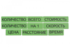 Набор магнитных карточек "Опорные слова к задачам" (зеленый) - fgospostavki.ru - Хабаровск