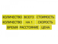 Набор магнитных карточек "Опорные слова к задачам" (желтый) - fgospostavki.ru - Хабаровск