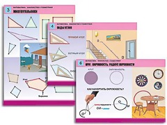Комплект таблиц "Математика. Знакомство с геометрией" (6 таблиц, формат А1, ламинированные) - fgospostavki.ru - Хабаровск