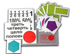 Набор для изучения простых дробей. Составление целого из частей (раздаточный) - fgospostavki.ru - Хабаровск