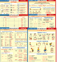 Комплект таблиц "Грамматика французского языка (9 листов)" (100х140 сантиметров, винил) - fgospostavki.ru - Хабаровск