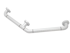 Поручень угловой трехопорный с антибактериальным покрытием (белая) - fgospostavki.ru - Хабаровск