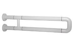 Поручень неоткидной двухопорный с антибактериальным покрытием (белый) - fgospostavki.ru - Хабаровск