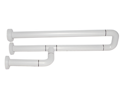 Поручень неоткидной трёхопорный с антибактериальным покрытием (белый) - fgospostavki.ru - Хабаровск