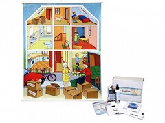 Магнитно-маркерный ситуационный плакат "Квартира" с набором магнитных карточек + методические рекомендации (иностранный язык) - fgospostavki.ru - Хабаровск