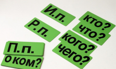 Набор магнитных карточек "Падежи" (фон зелёный) - fgospostavki.ru - Хабаровск