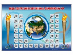 Магнитно-маркерная доска "Олимпийские виды спорта" с комплектом тематических магнитов - fgospostavki.ru - Хабаровск