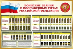 Стенд "Воинские звания в вооруженных силах РФ" - fgospostavki.ru - Хабаровск