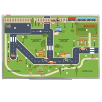 Магнитно-маркерная доска "Безопасный маршрут школьника" (дом-школа-дом) с комплектом тематических магнитов КМ-17 - fgospostavki.ru - Хабаровск