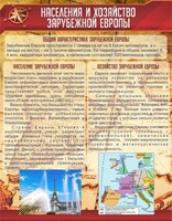 Стенд "Населения и хозяйство Зарубежной Европы" - fgospostavki.ru - Хабаровск