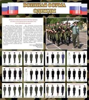 Стенд "Военная форма одежды (флаг РФ)" - fgospostavki.ru - Хабаровск