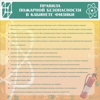 Стенд "Правила пожарной безопасности в кабинете физики" - fgospostavki.ru - Хабаровск