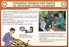 Стенд "Основные правила при работе на токарном станке по дереву" - fgospostavki.ru - Хабаровск