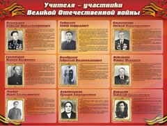 Стенд "Учителя-участники Великой Отечественной войны" - fgospostavki.ru - Хабаровск