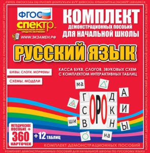 Динамические раздаточные пособия. Русский язык (комплект демонстрационных материалов). Касса букв, слогов, звуковых схем с набором интерактивных таблиц. - fgospostavki.ru - Хабаровск
