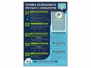 Стенд-уголок "Техника безопасности при работе на компьютере в общеобразовательных учреждениях" - fgospostavki.ru - Хабаровск