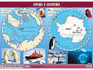 Таблица демонстрационная "Арктика и Антарктика" (винил 100*140) - fgospostavki.ru - Хабаровск