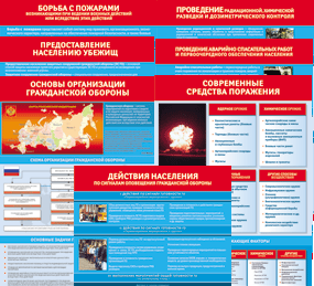 Комплект таблиц "Основы гражданской обороны (МЧС РФ)" 13 штук. - fgospostavki.ru - Хабаровск