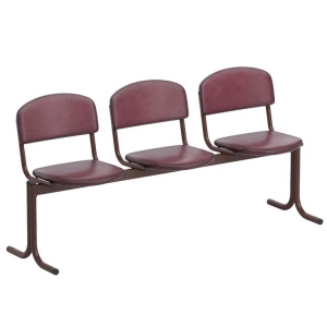 Блок стульев 3-х местный с не откидывающимися сидениями (кожзам) - fgospostavki.ru - Хабаровск