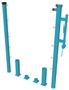Стойки для большого тенниса с механизмом натяжения со стаканами - fgospostavki.ru - Хабаровск