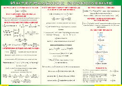 Таблица "Интегральное исчисление" (100х140 сантиметров, винил) - fgospostavki.ru - Хабаровск