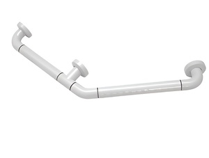 Поручень угловой трехопорный с антибактериальным покрытием (белая) - fgospostavki.ru - Хабаровск