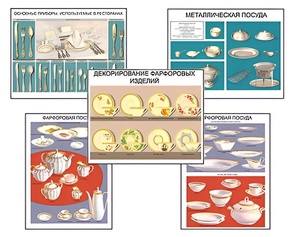 Плакаты ПРОФТЕХ "Виды посуды" (15 пл, винил, 70х100) - fgospostavki.ru - Хабаровск