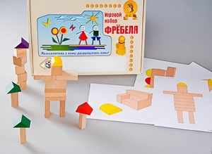 Игровой набор Фребеля "Конструктор деревянный без соединений-3" (Серия "Эксперимент") - fgospostavki.ru - Хабаровск