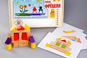 Игровой набор Фребеля "Конструктор деревянный без соединений-4" (Серия "Эксперимент") - fgospostavki.ru - Хабаровск