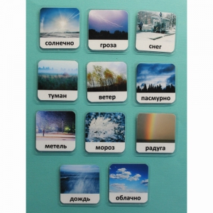 Набор карточек "Погода" (с фотографиями) - fgospostavki.ru - Хабаровск