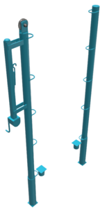 Стойки для большого тенниса с механизмом натяжения со стаканами (комплект) - fgospostavki.ru - Хабаровск